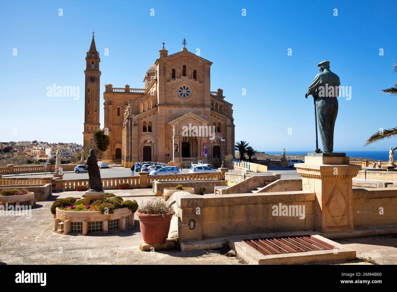 Die Wallfahrtskirche Ta`Pinu, Insel Gozo, Malta, Europa Stock Photo